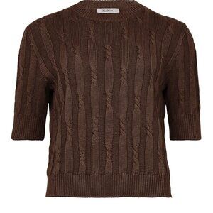 MaxMara Brown Cable Knit Sweater
